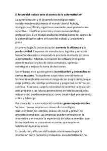 Automatizaci&oacute;n y Futuro del Trabajo: Impacto y Oportunidades