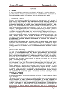 Factoring: Concepto, Naturaleza Jur&iacute;dica y Caracteres en Derecho Mercantil