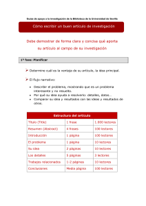 C&oacute;mo escribir un buen art&iacute;culo de investigaci&oacute;n