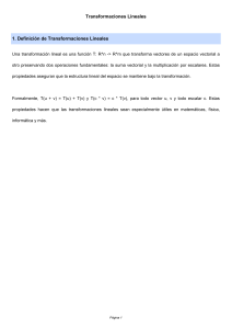 Transformaciones Lineales: Definición, Representación y Aplicaciones