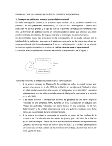 Estad&iacute;stica Descriptiva: Poblaci&oacute;n, Muestra y Variables
