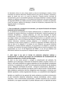 An&aacute;lisis de Caso: Laboratorio Cl&iacute;nico, Incinerador y Ley Ambiental