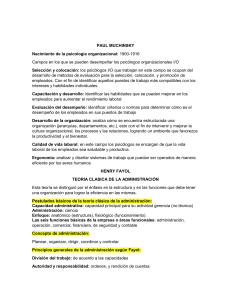 Psicolog&iacute;a Organizacional y Teor&iacute;as de la Administraci&oacute;n