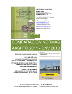 AASHTO 2011 vs DNV 2010: Dise&ntilde;o Geom&eacute;trico de Carreteras