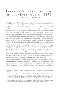 Imperial Strategy & Anglo-Zulu War 1879: Economic vs. Strategic Motives