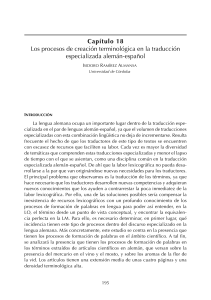 Creación Terminológica en Traducción Alemán-Español: Procesos Lingüísticos