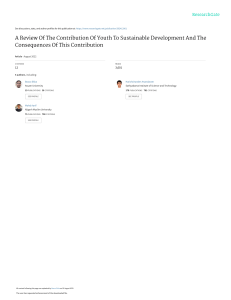 AReviewOfTheContributionOfYouthToSustainableDevelopmentAndTheConsequencesOfThisContribution