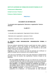 La Escuela como Organizaci&oacute;n: Estructura Formal e Informal