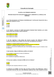 Exame Auxiliar de Biblioteca Xermade - Perguntas e Respostas
