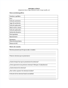 Formato de Historia Clínica  