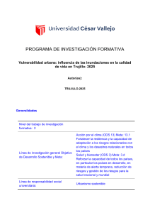 Vulnerabilidad Urbana e Inundaciones en Trujillo 2025: Impacto en Calidad de Vida