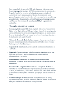 Auditor&iacute;a de Renovaci&oacute;n FSC: Conceptos Clave para el Personal