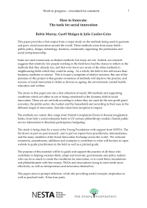 How to Innovate: Tools & Methods for Social Innovation