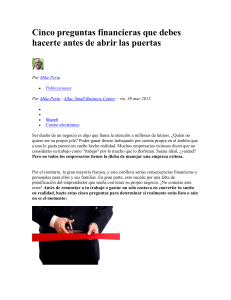 5 Preguntas Financieras Antes de Empezar un Negocio