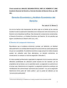 Derecho Econ&oacute;mico y An&aacute;lisis Econ&oacute;mico del Derecho: Justicia y Eficiencia