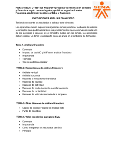 Exposiciones An&aacute;lisis Financiero: Temas y Herramientas Clave