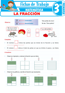 Fichas de Trabajo de Matem&aacute;ticas: La Fracci&oacute;n y Ecuaciones para Primaria