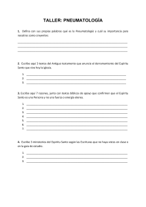Taller de Pneumatología: Estudio Bíblico sobre el Espíritu Santo