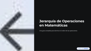 Jerarqu&iacute;a de Operaciones en Matem&aacute;ticas: Gu&iacute;a Completa PEMDAS