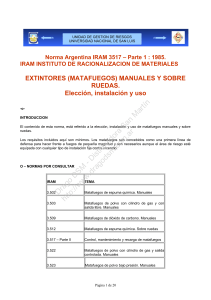 Norma IRAM 3517: Elecci&oacute;n, Instalaci&oacute;n y Uso de Matafuegos