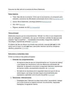 M&aacute;s all&aacute; de la conducta: Resumen y gu&iacute;a pr&aacute;ctica para padres