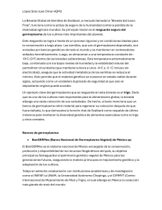 Svalbard Seed Vault y Bancos de Germoplasma Globales