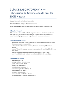 Gu&iacute;a de Laboratorio: Fabricaci&oacute;n de Mermelada de Frutilla Natural