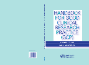 GCP Handbook: Good Clinical Research Practice Guidance