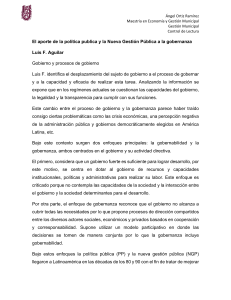 Aporte de la pol&iacute;tica p&uacute;blica y Nueva Gesti&oacute;n P&uacute;blica a la gobernanza