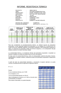 Informe de Resistencia T&eacute;rmica: Poliuretano Proyectado en Construcci&oacute;n