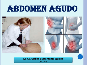 Abdomen Agudo: Fisiopatolog&iacute;a, Diagn&oacute;stico y Clasificaci&oacute;n M&eacute;dica