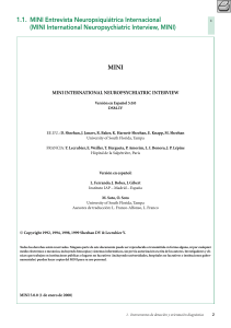 MINI Entrevista Neuropsiqui&aacute;trica Internacional 5.0.0 - DSM-IV