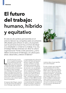 El futuro del trabajo: humano, h&iacute;brido y equitativo