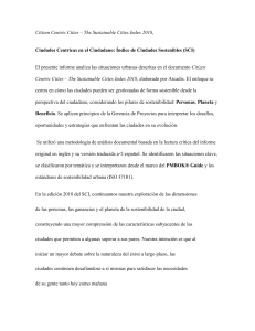 Ciudades Centradas en el Ciudadano: An&aacute;lisis del &Iacute;ndice de Ciudades Sostenibles 2018