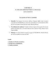 Auditoría II: Caso Práctico de Pasivos Acumulados - Contabilidad Pública