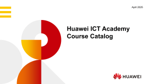 Huawei ICT Academy Course Catalog - April 2025