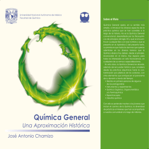 Qu&iacute;mica General: Una Aproximaci&oacute;n Hist&oacute;rica