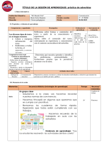 Plan de Clase: Práctica de Adverbios - Primaria