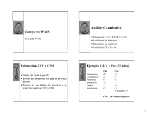 An&aacute;lisis Cuantitativo WAIS: Estimaci&oacute;n CI, Deterioro y Potencial