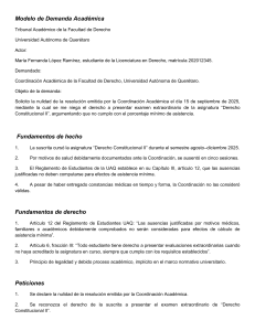 Modelo de Demanda Acad&eacute;mica - Derecho UAQ