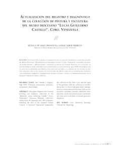 Diagnóstico Colección Arte Colonial: Museo Diocesano Coro, Venezuela