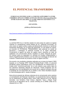 Potencial Transferido: Comunicaci&oacute;n Cerebral y Telepat&iacute;a