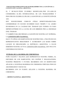 1&deg; de Mayo: D&iacute;a del Trabajador y Constituci&oacute;n Argentina 1853