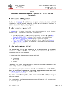 IAE e IS: Impuestos y Actividades Econ&oacute;micas