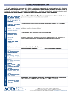 Plantilla Perfil Ocupacional AOTA - Herramienta de TO