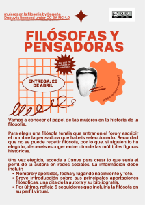 Fil&oacute;sofas y Pensadoras: Proyecto de Investigaci&oacute;n y Perfil Social