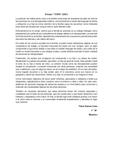 Ensayo CODA: Inclusión y Discapacidad Auditiva