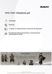 Tipo Test Finanzas: ADE, Universidad de Sevilla