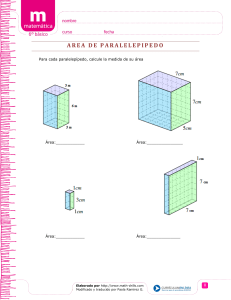 &Aacute;rea de Paralelep&iacute;pedos: Ejercicios de Geometr&iacute;a para 6&ordm; B&aacute;sico