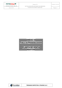 Estudio de Riesgos Iquitos: Tabla de Probabilidades Operaciones Selva